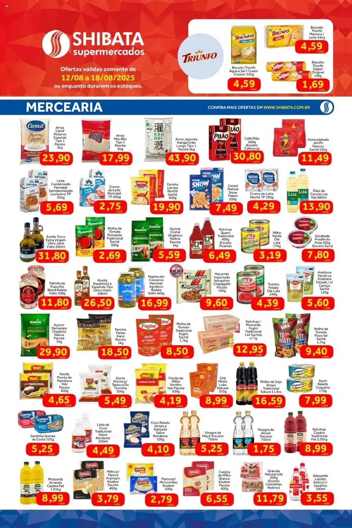 Encarte de Catálogo Shibata Supermercados 12 de agosto até 18 de agosto 2025 - Pagina 1