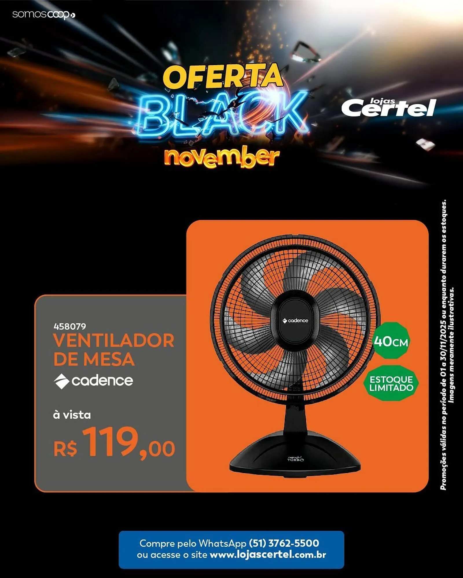 Encarte de Folheto Lojas Certel 6 de novembro até 30 de novembro 2025 - Pagina 1