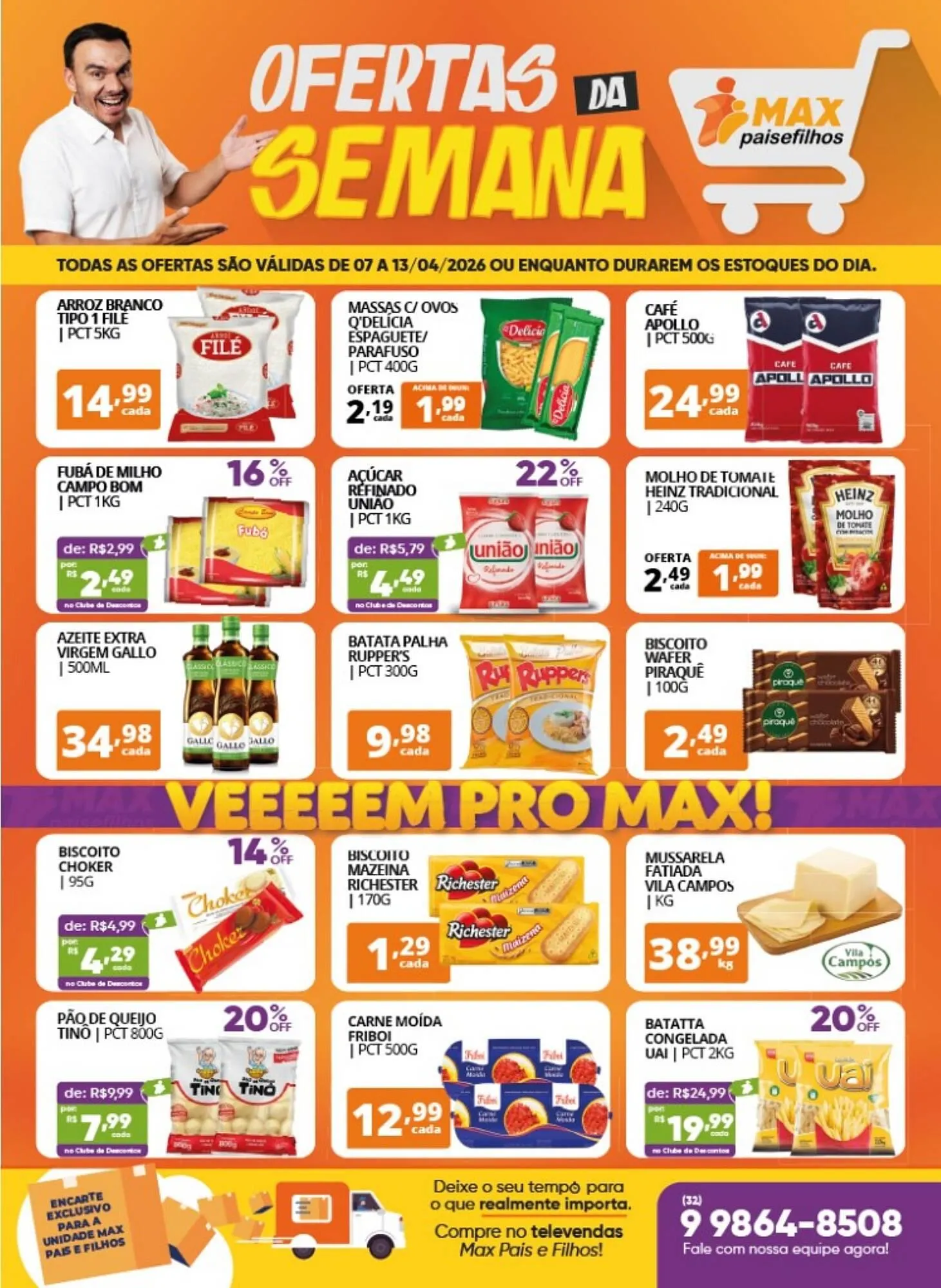 Encarte de Catálogo Pais e Filhos Supermercados 7 de abril até 13 de abril 2026 - Pagina 1