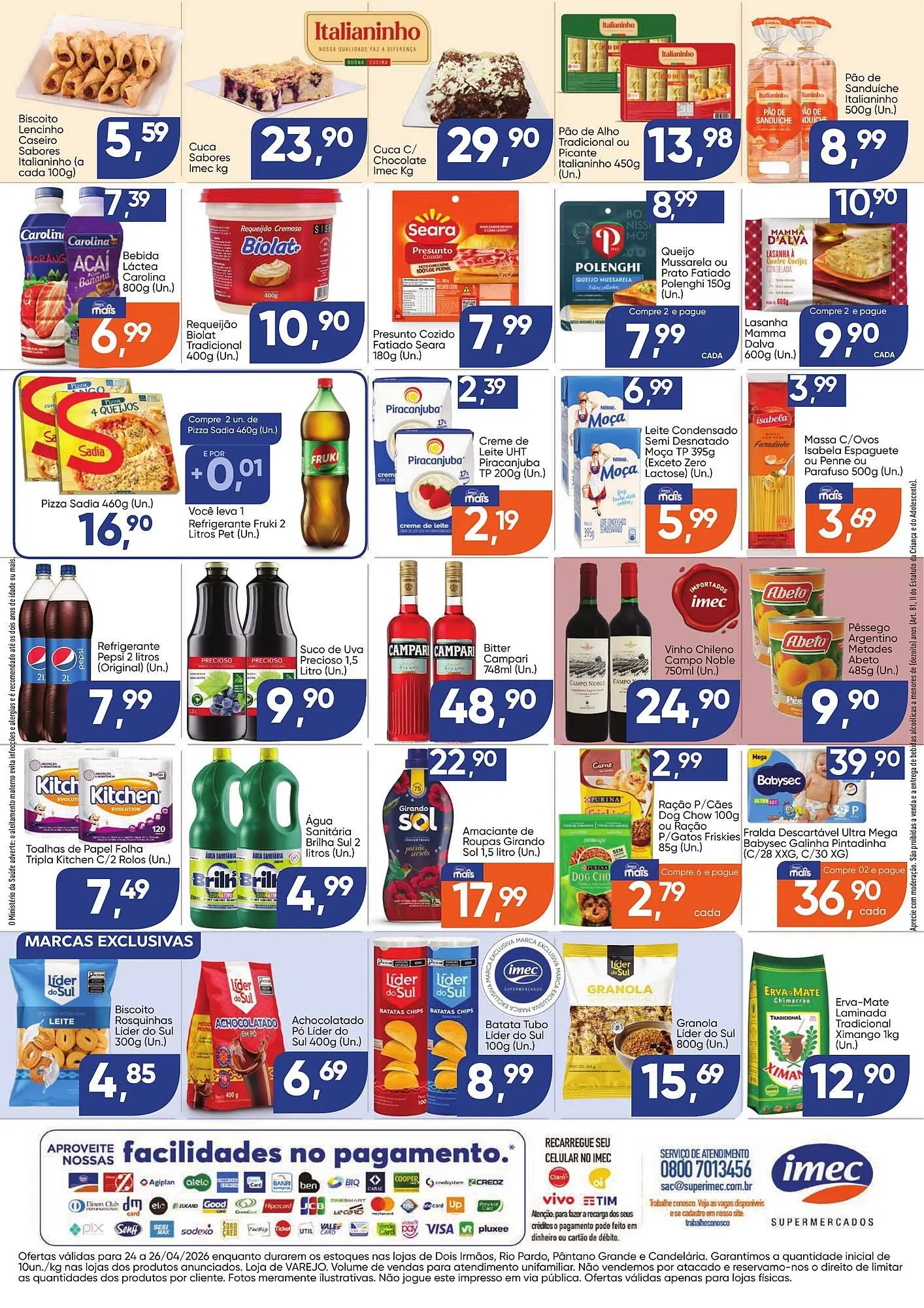 Encarte de Catálogo Imec Supermercados 24 de abril até 26 de abril 2026 - Pagina 2