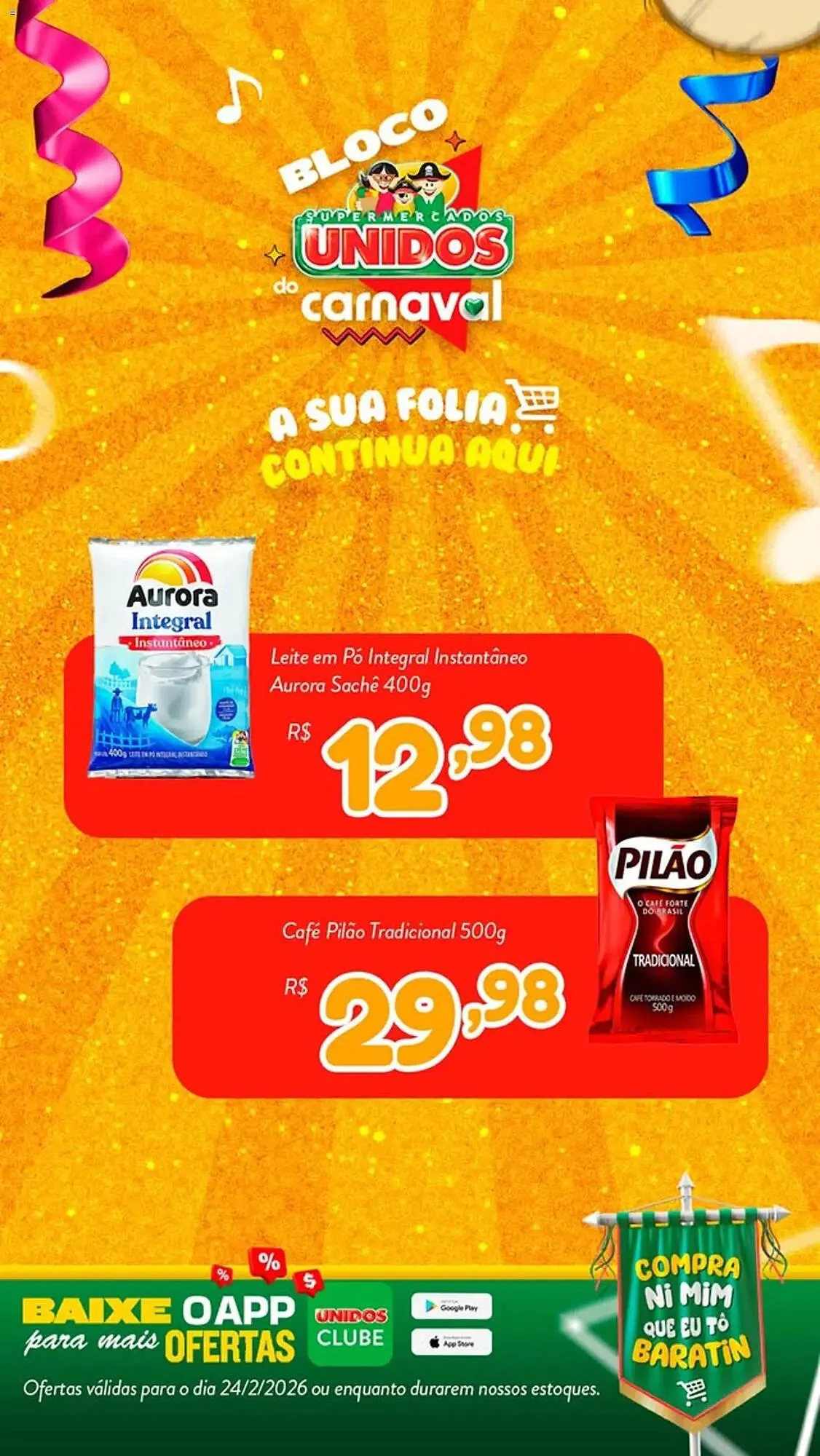 Encarte de Encarte Supermercados Unidos 24 de fevereiro até 24 de fevereiro 2026 - Pagina 1