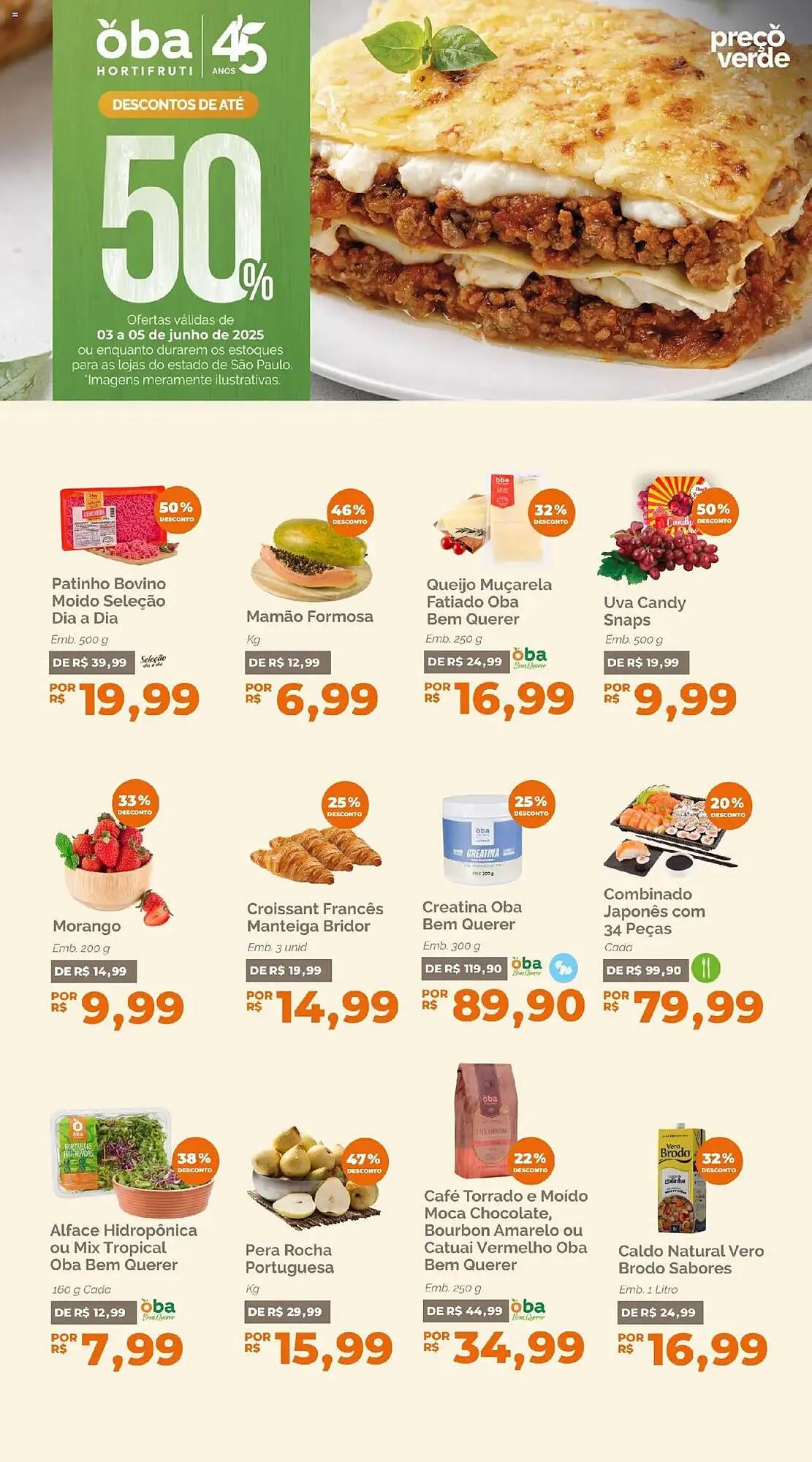 Encarte de Catálogo Oba Hortifruti 3 de junho até 5 de junho 2025 - Pagina 1