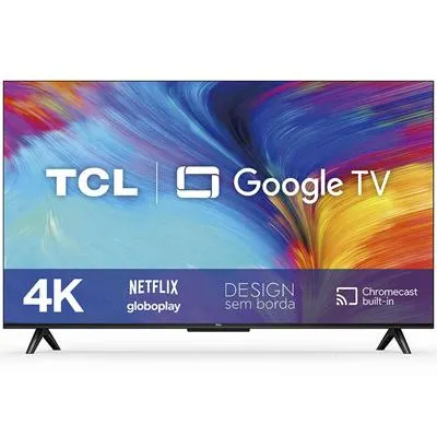 Smart TV TCL 43 Polegadas Google Led 4k UHD HDR 43P635 Preta