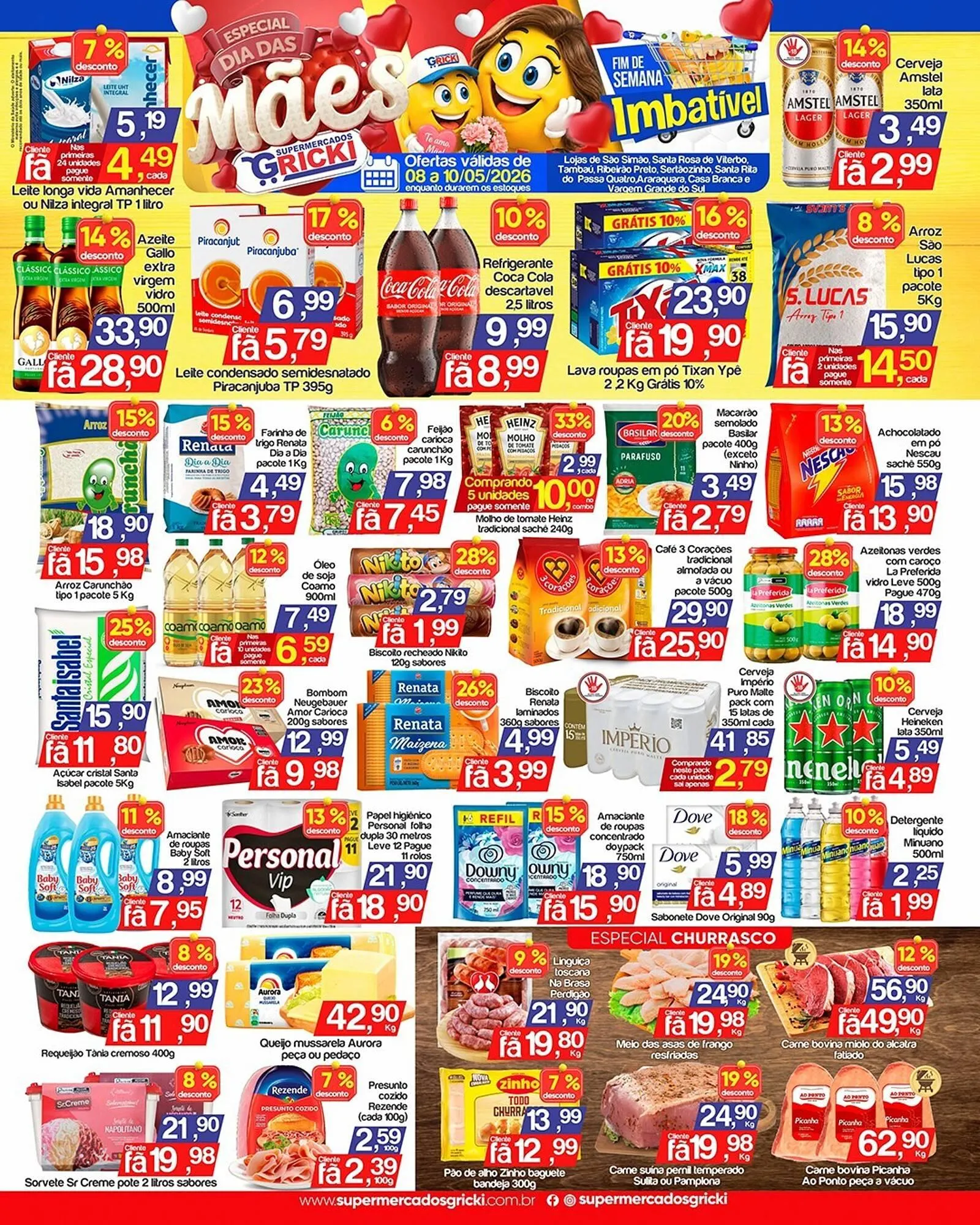 Encarte de Catálogo Supermercados Gricki 8 de maio até 10 de maio 2026 - Pagina 1
