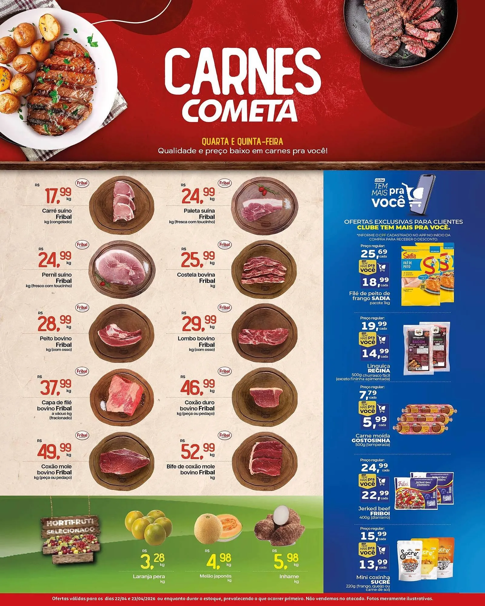 Encarte de Encarte Cometa Supermercados 22 de abril até 23 de abril 2026 - Pagina 1