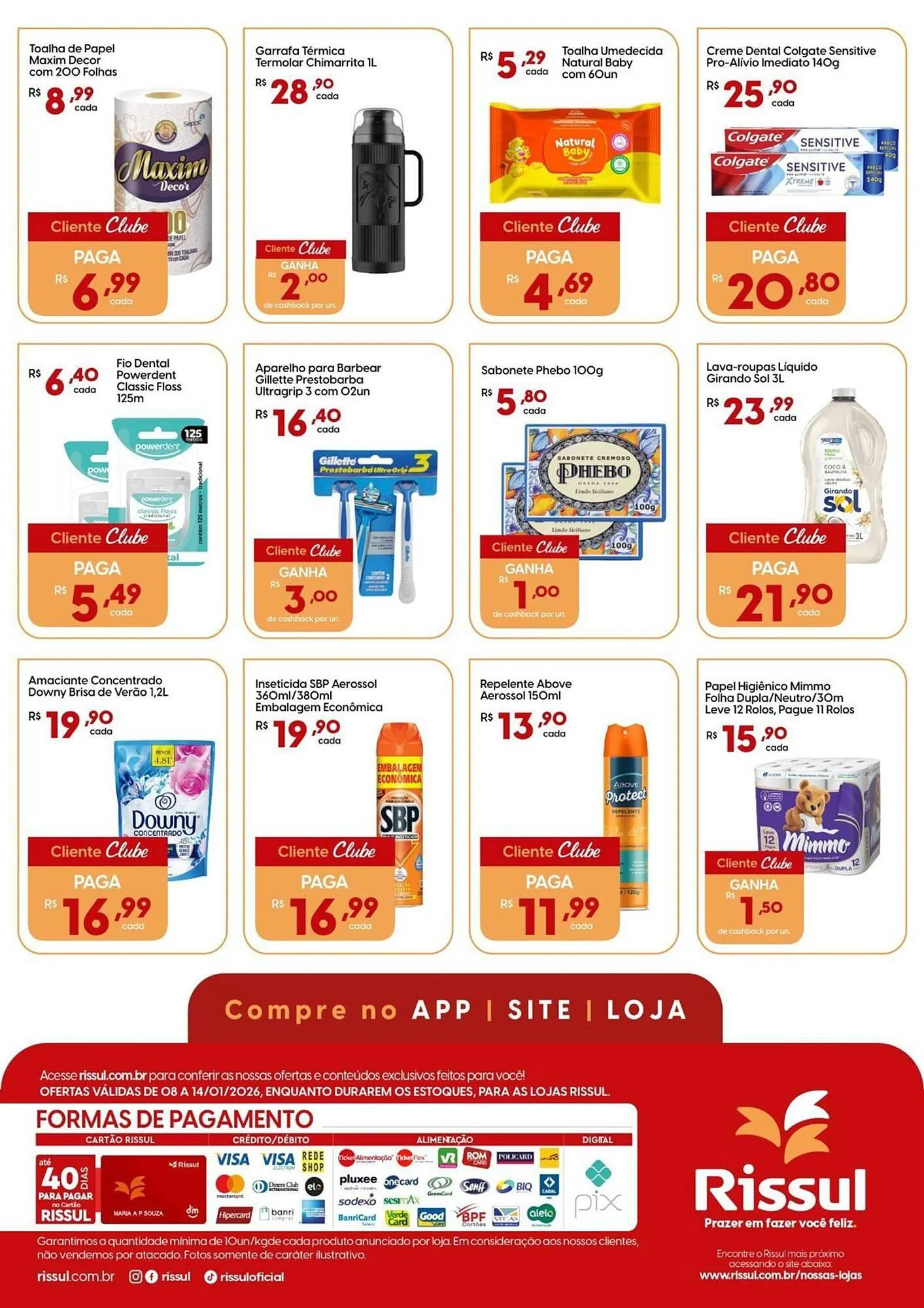 Encarte de Catálogo Supper Rissul 8 de janeiro até 14 de janeiro 2026 - Pagina 4