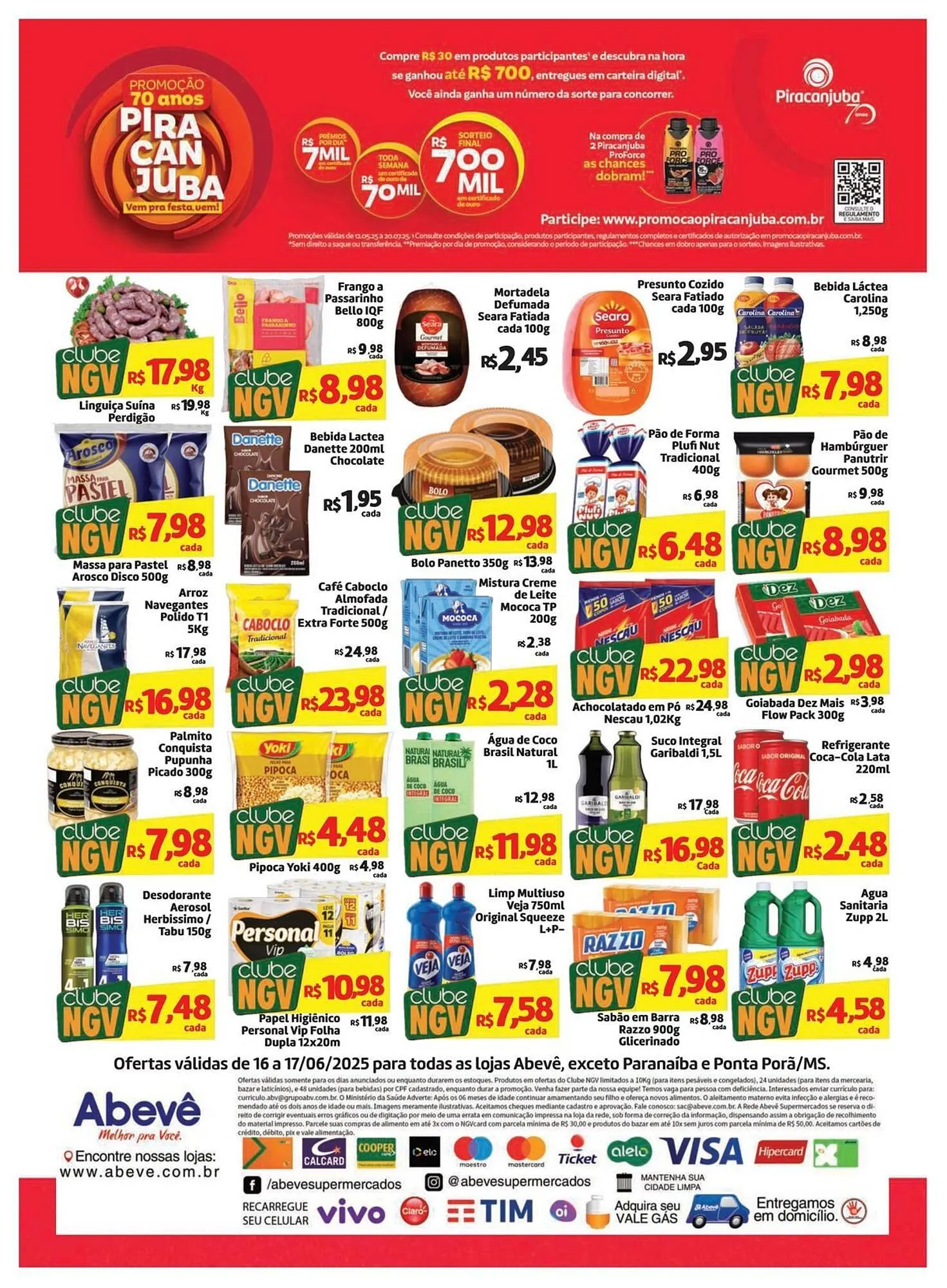 Encarte de Catálogo Abevê Supermercados 16 de junho até 17 de junho 2025 - Pagina 2