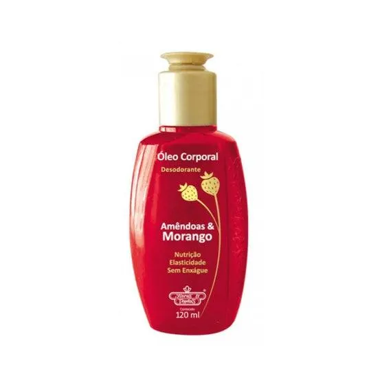 Óleo Corporal Flores e Vegetais Amêndoas e Morango 120ml