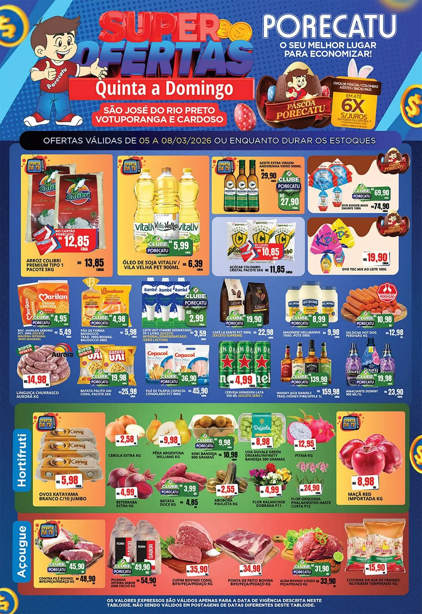 Encarte de Catálogo Supermercado Porecatu 5 de março até 8 de março 2026 - Pagina 1