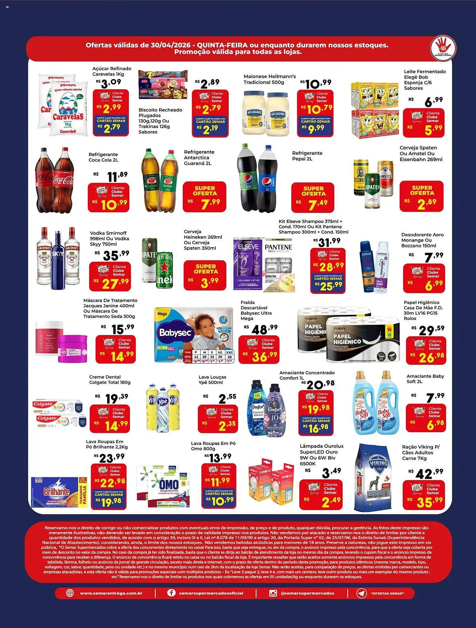 Encarte de Folheto Semar Supermercado 30 de abril até 1 de maio 2026 - Pagina 2