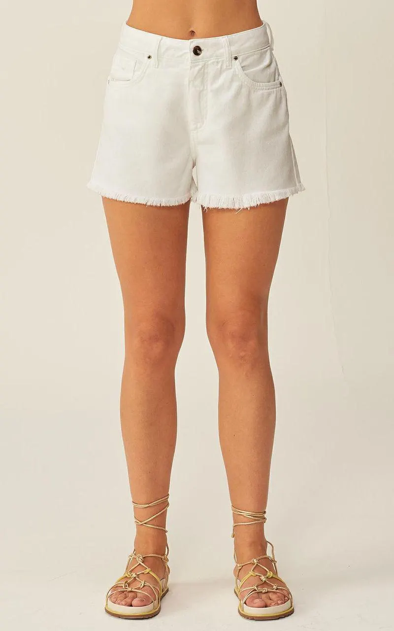 Shorts Feminino Mom - BRANCO