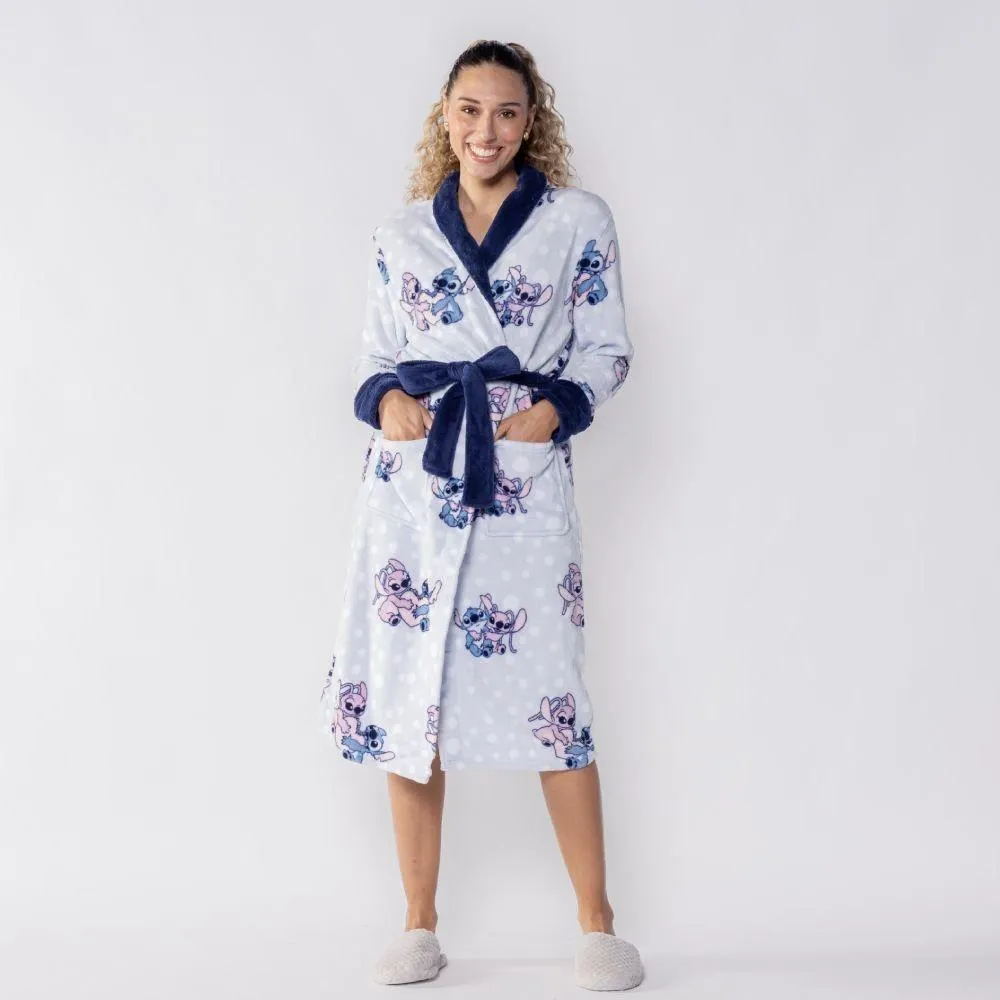 Roupão Adulto Unissex Disney Microfibra G - Stitch e Angel