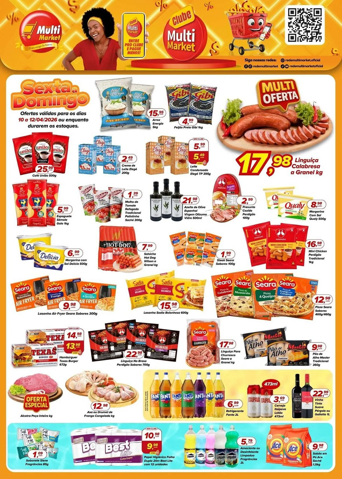 Encarte de Encarte Rede Multi Market 10 de abril até 12 de abril 2026 - Pagina 1