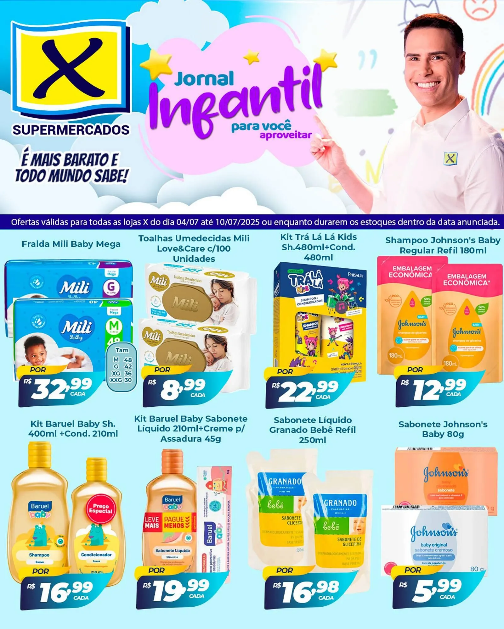 Encarte de Catálogo X Supermercados 4 de julho até 10 de julho 2025 - Pagina 1
