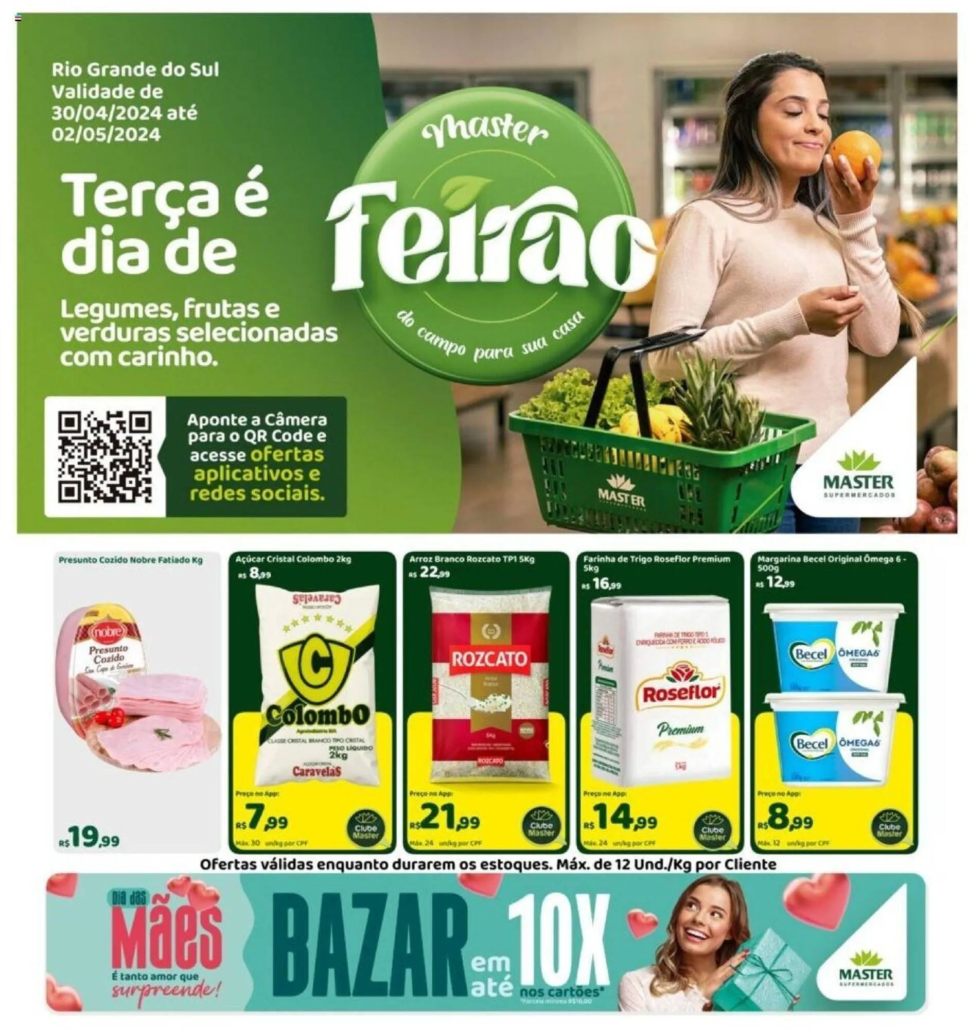 Encarte de Catálogo Master Supermercados 30 de abril até 2 de maio 2024 - Pagina 1