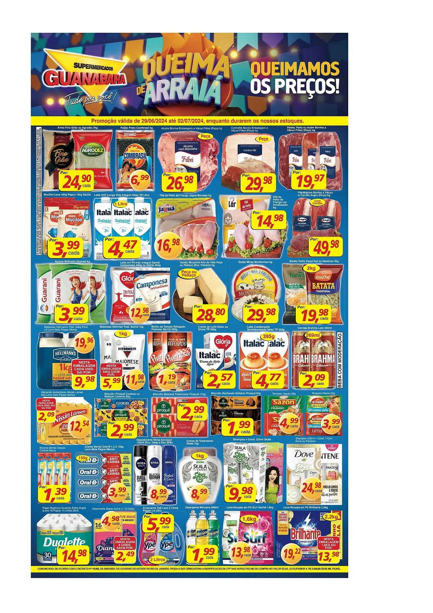 Encarte de Catálogo Supermercados Guanabara 29 de junho até 2 de julho 2024 - Pagina 1