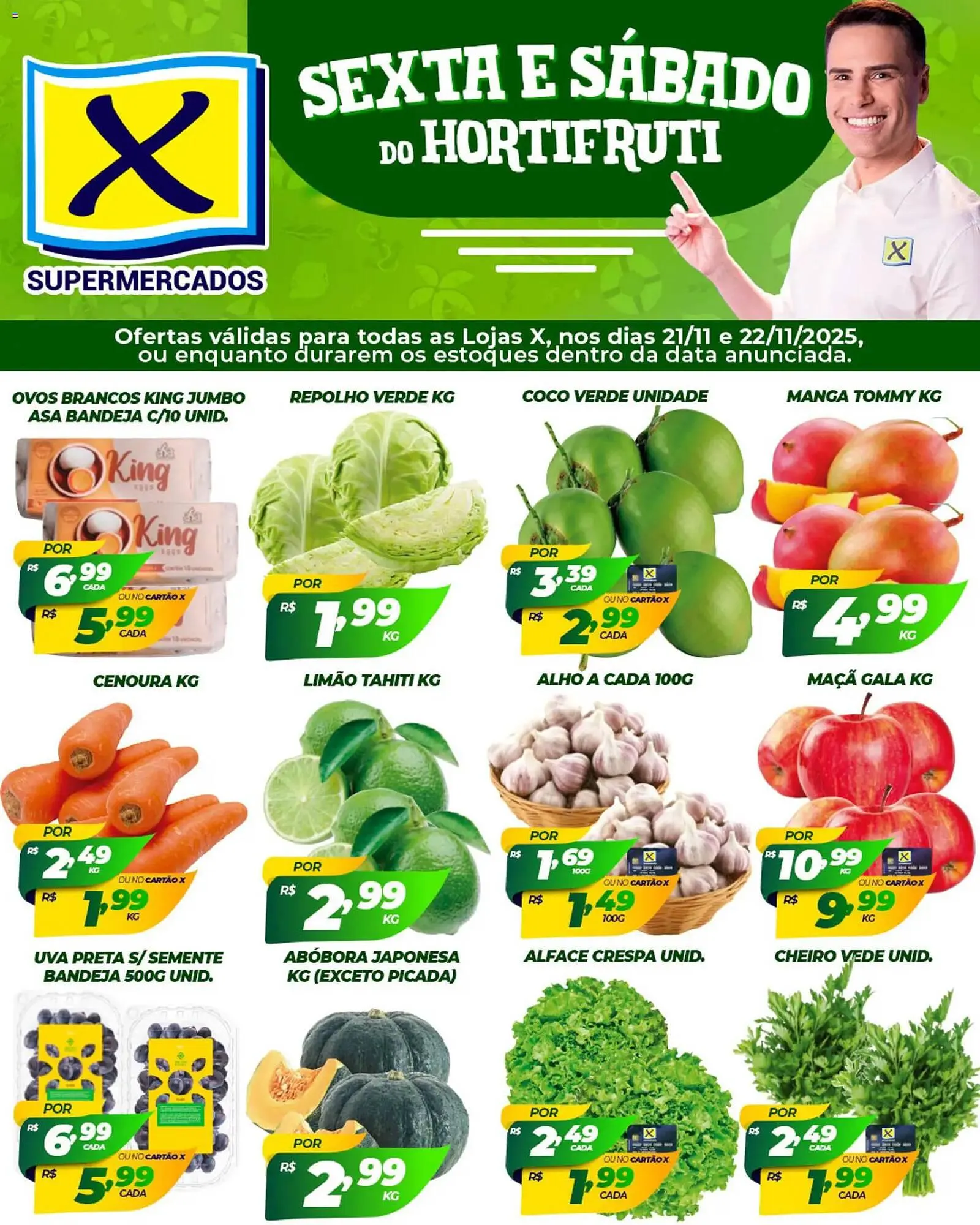 Encarte de Folheto X Supermercados 21 de novembro até 22 de novembro 2025 - Pagina 1