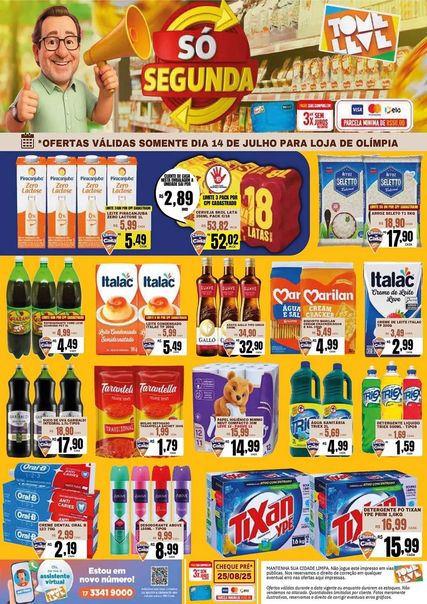 Encarte de Catálogo Tome Leve 14 de julho até 25 de agosto 2025 - Pagina 1