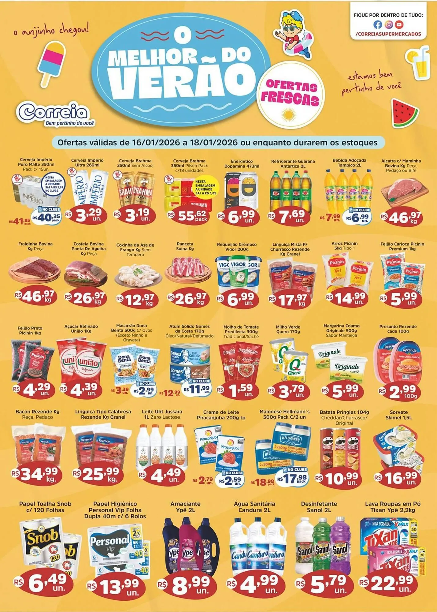 Encarte de Catálogo Supermercados Correia 16 de janeiro até 18 de janeiro 2026 - Pagina 1