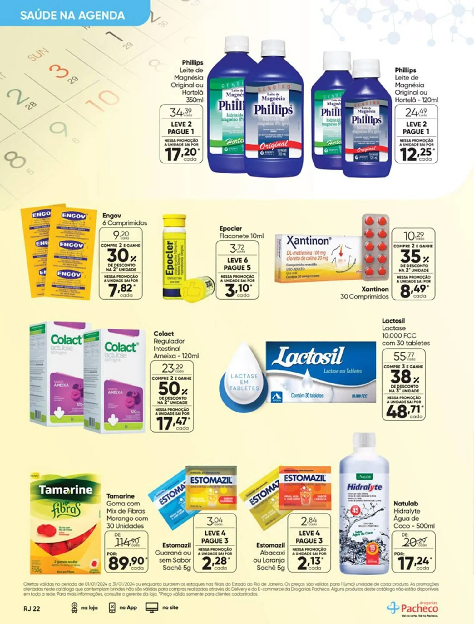 Encarte de Catálogo Drogarias Pacheco 3 de janeiro até 31 de janeiro 2024 - Pagina 22