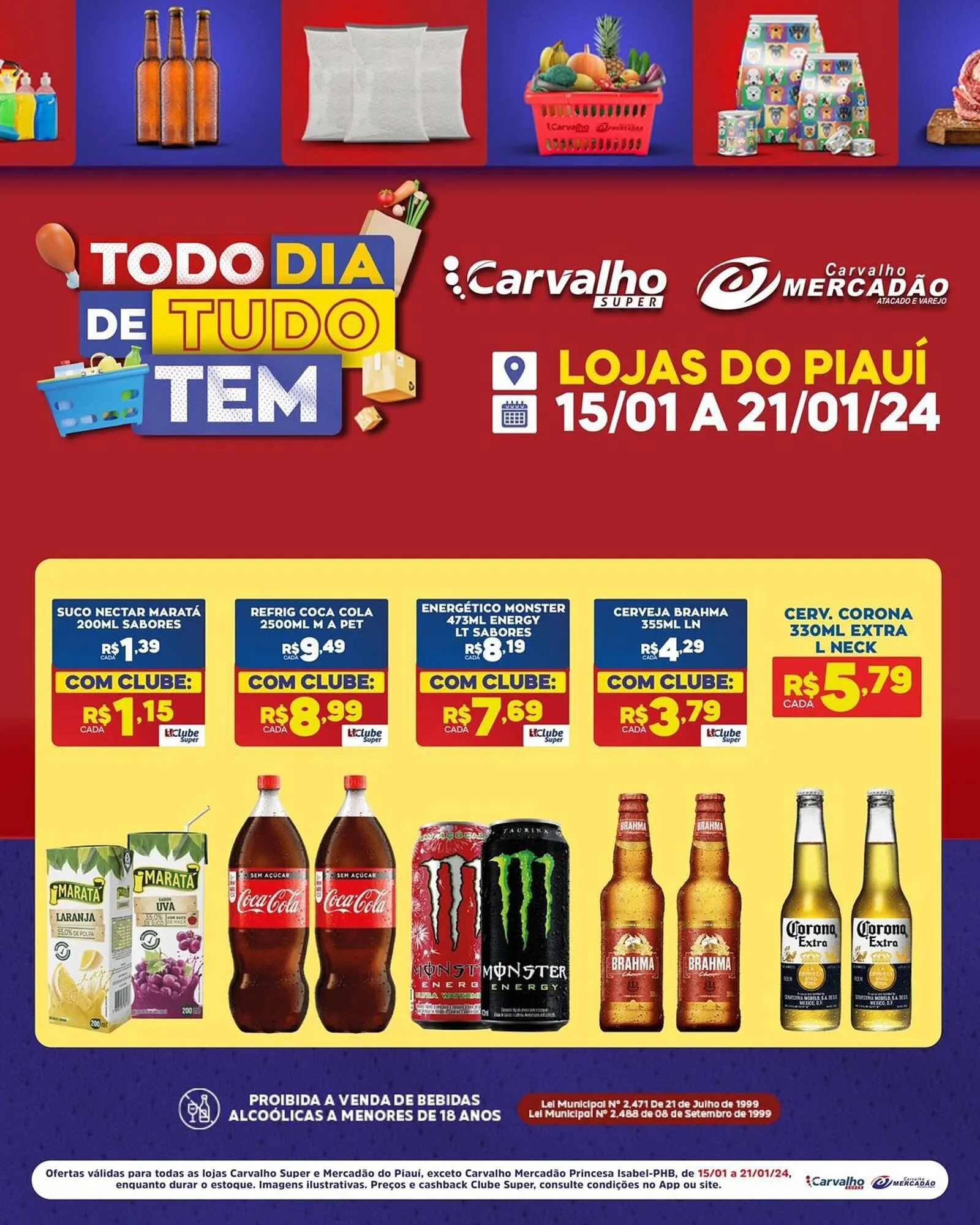 Encarte de Catálogo Carvalho Supermercado 15 de janeiro até 21 de janeiro 2024 - Pagina 3