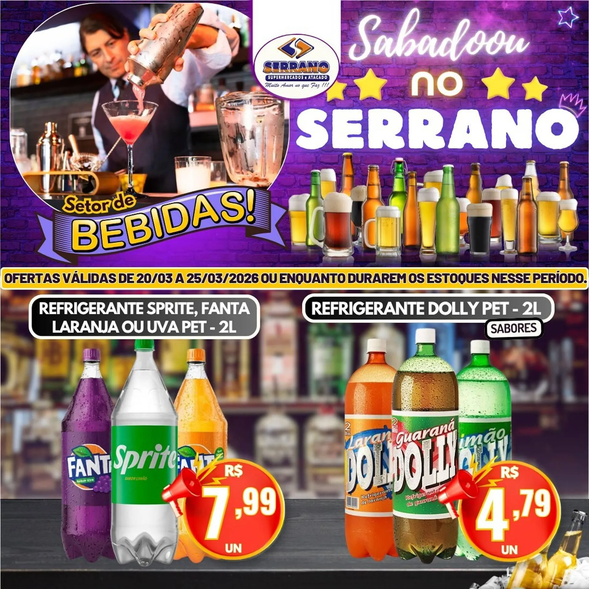 Encarte de Catálogo Serrano Supermercado 21 de março até 25 de março 2026 - Pagina 1