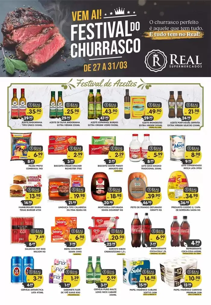 Encarte de Supermercados Real Encarte 27 de março até 31 de março 2025 - Pagina 1