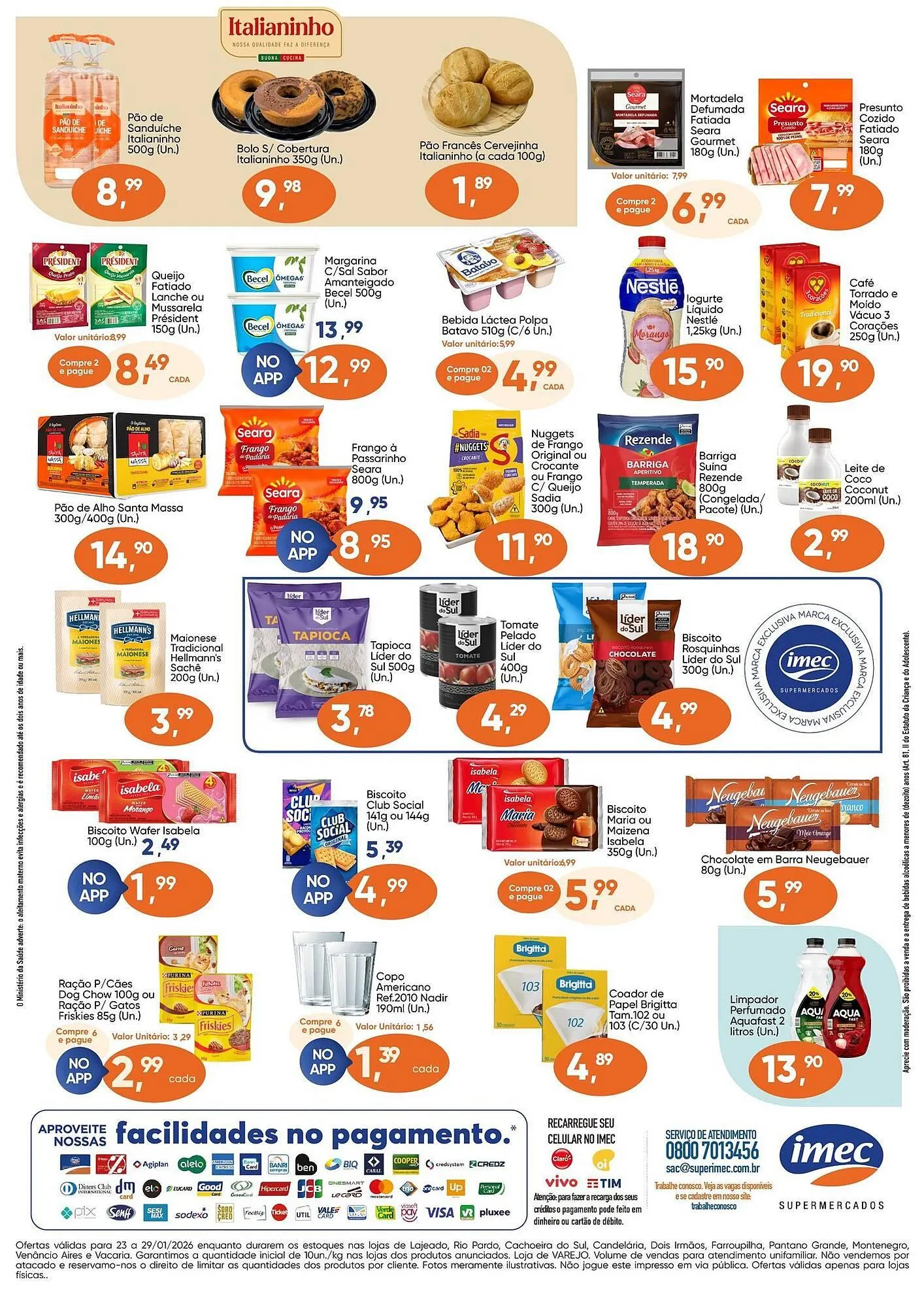 Encarte de Catálogo Imec Supermercados 23 de janeiro até 29 de janeiro 2026 - Pagina 2