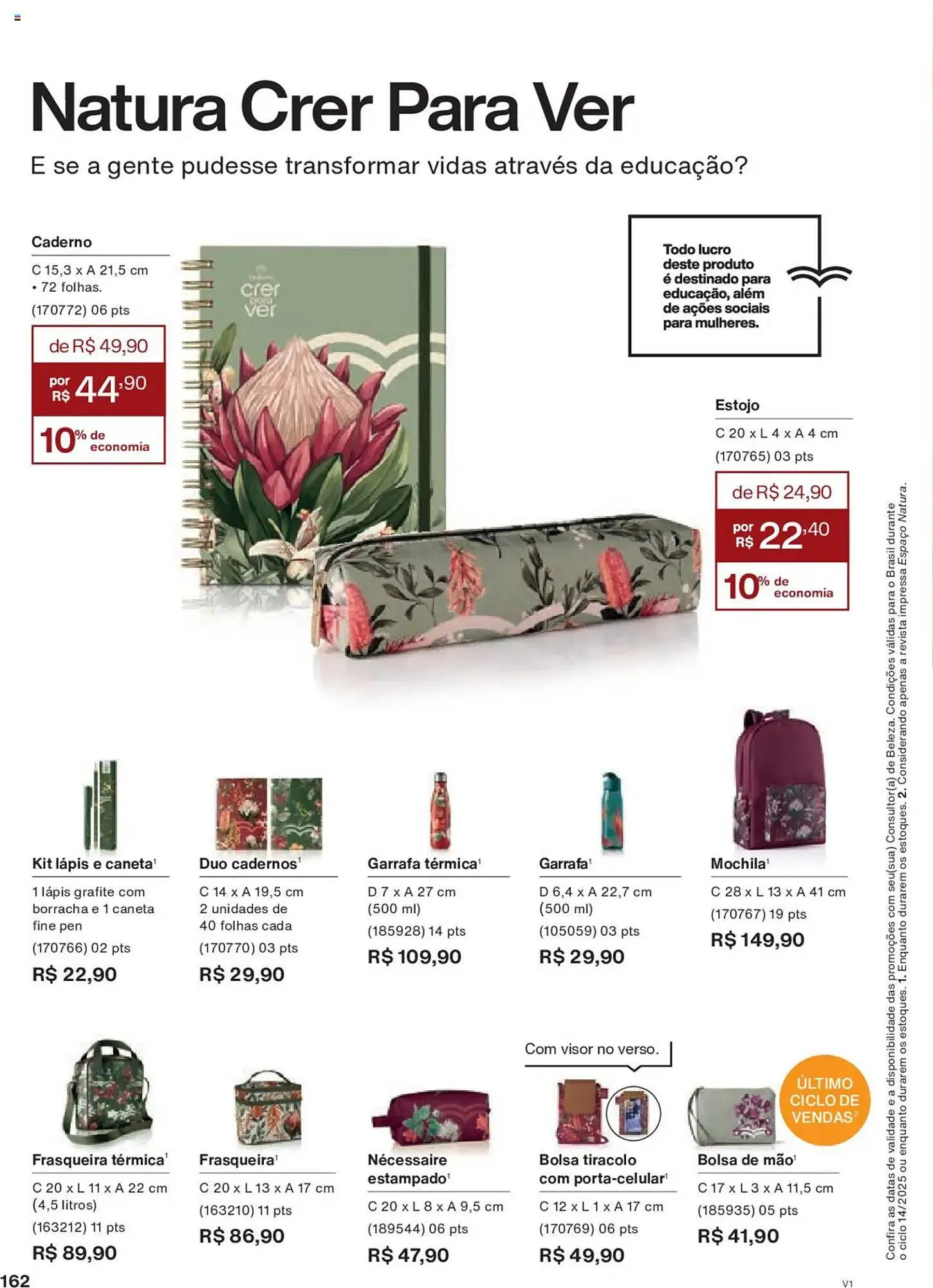 Encarte de Catálogo Natura 18 de agosto até 9 de setembro 2025 - Pagina 162