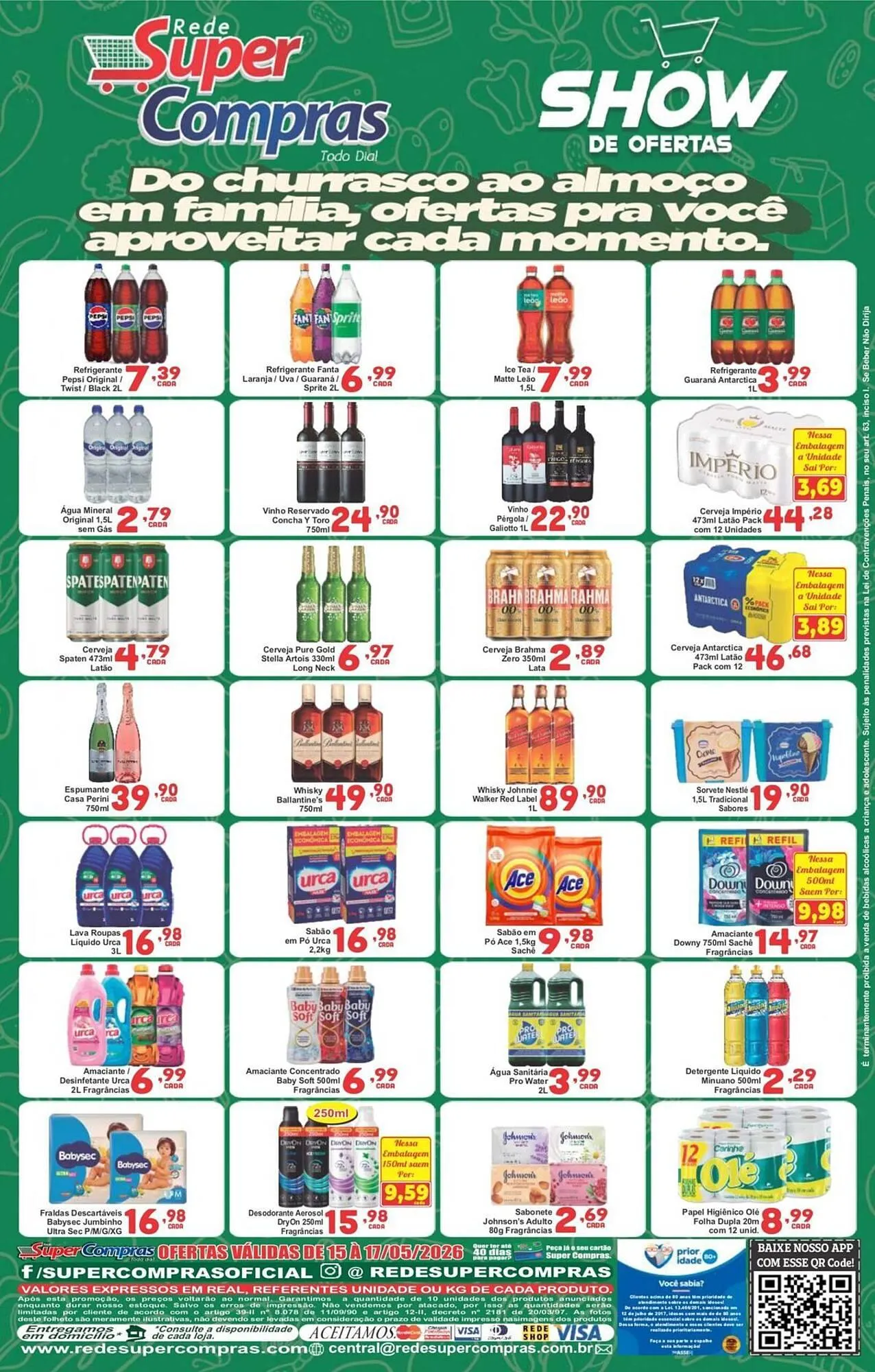 Encarte de Encarte Rede Super Compras 15 de maio até 17 de maio 2026 - Pagina 1