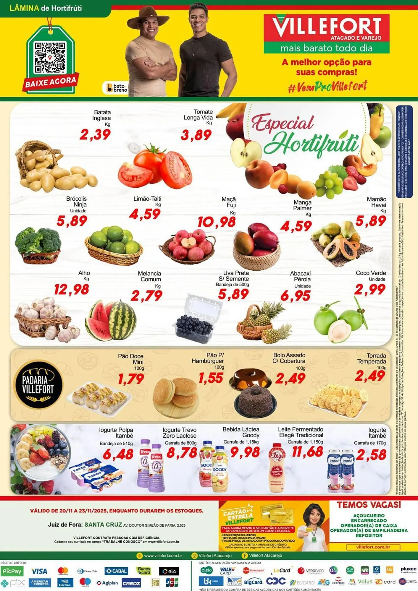 Encarte de Catálogo Villefort Atacadista 20 de novembro até 23 de novembro 2025 - Pagina 1