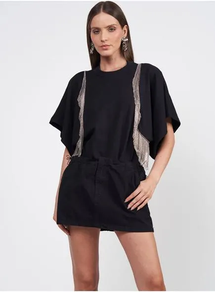 Camiseta Alfaiataria Com Franja