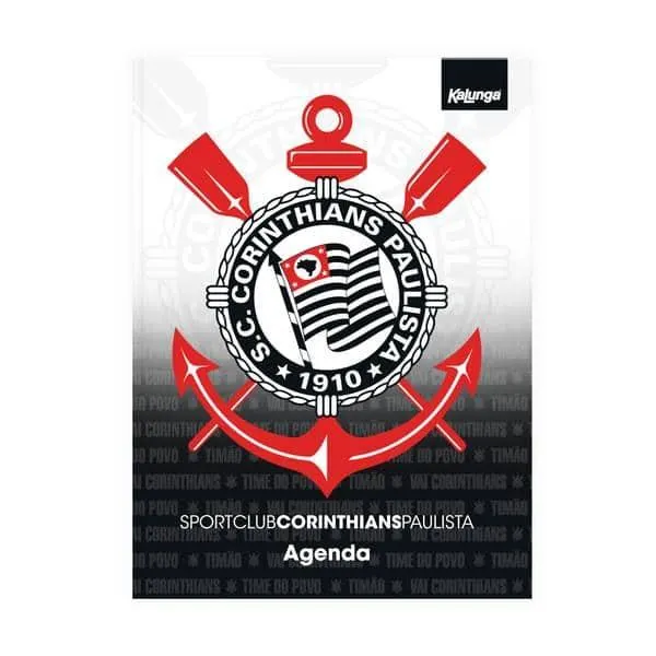 Agenda escolar permanente, Corinthians, 114 folhas, 2635532, Spiral Sccp - PT 1 UN