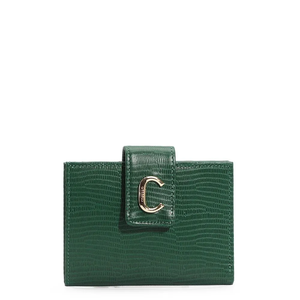 Carteira Couro Lezard Verde