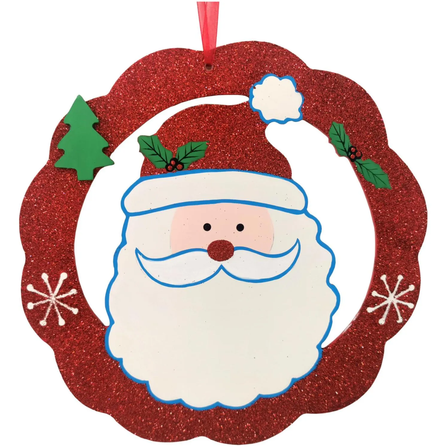 Guirlanda Decorativa de Natal 24cm Papai Noel - Bianchini