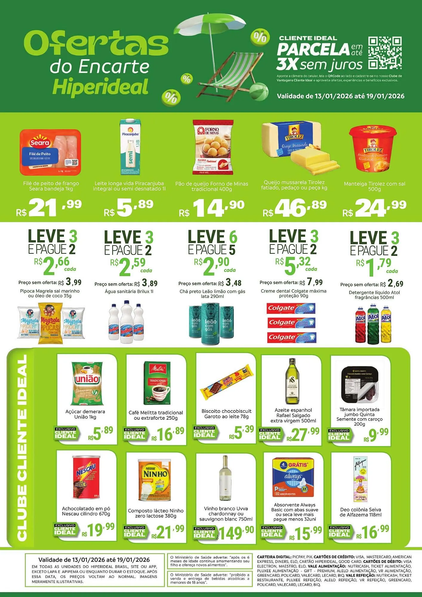 Encarte de Catálogo Hiperideal Supermercados 13 de janeiro até 19 de janeiro 2026 - Pagina 1