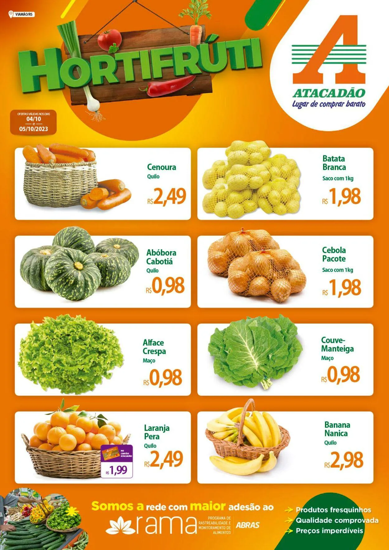 Encarte de Atacadão - RS - Viamão 4 de outubro até 5 de outubro 2023 - Pagina 1