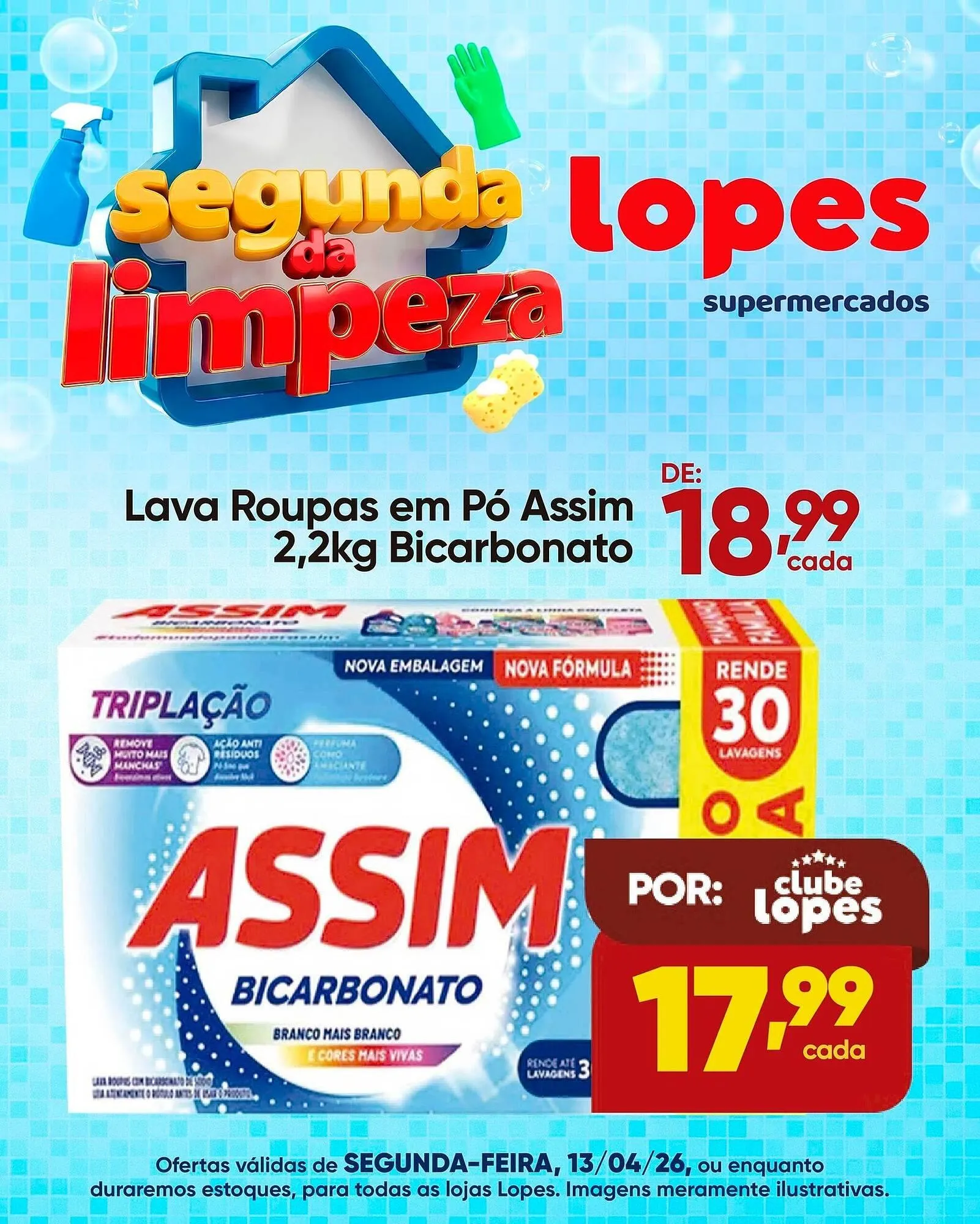 Encarte de Folheto Lopes Supermercados 13 de abril até 13 de abril 2026 - Pagina 1