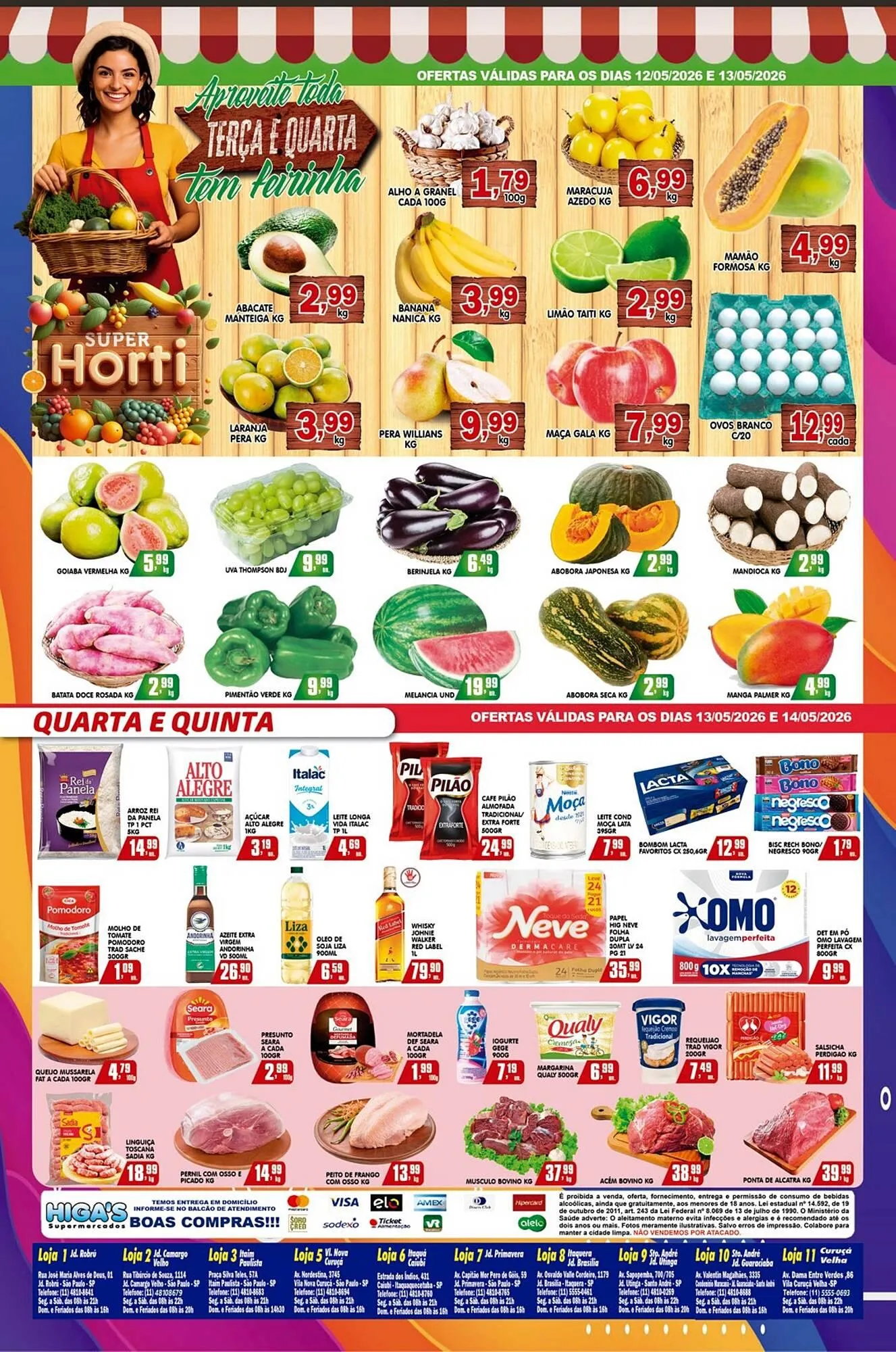 Encarte de Folheto Higa's Supermercado 13 de maio até 19 de maio 2026 - Pagina 3