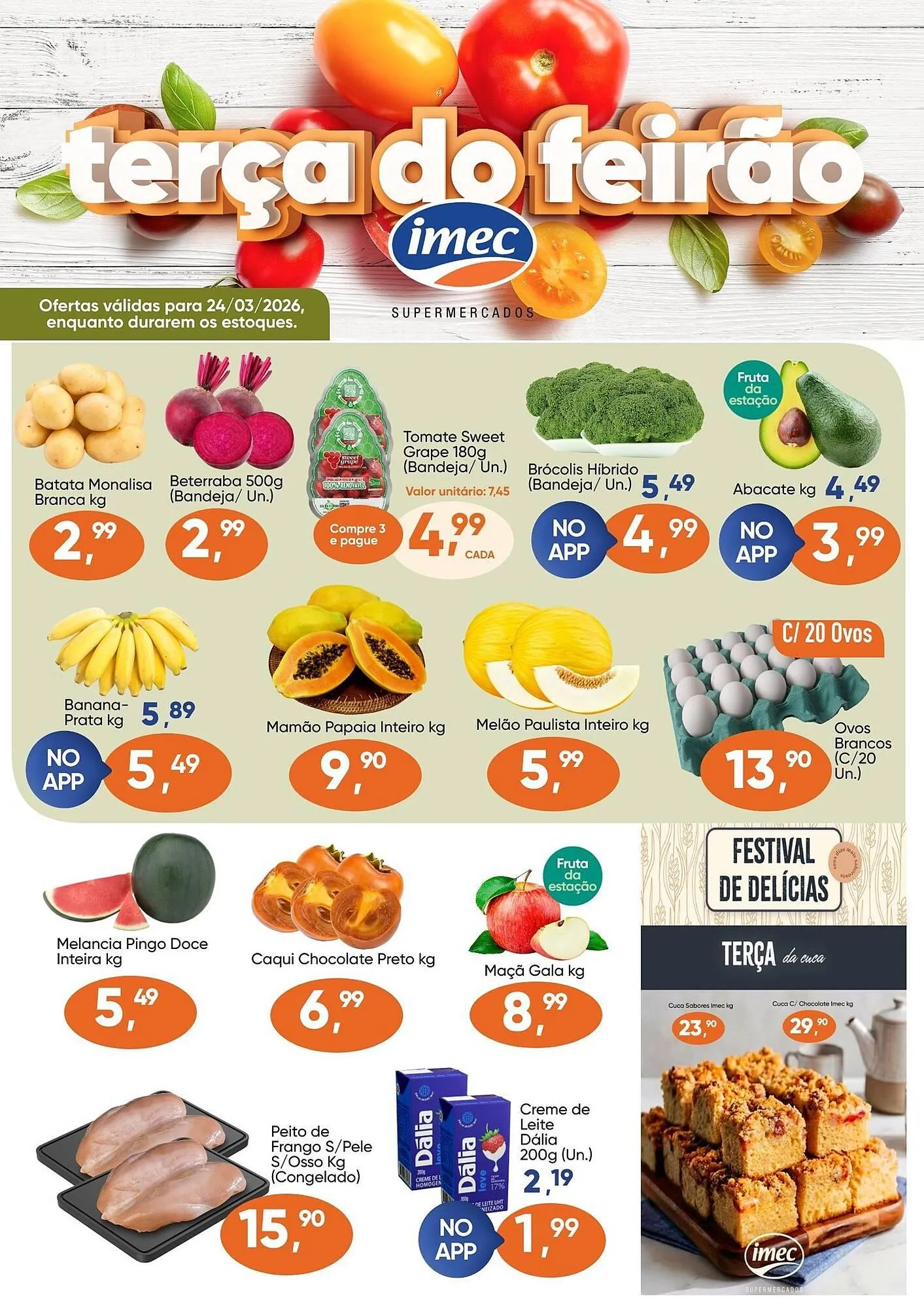 Encarte de Catálogo Imec Supermercados 23 de março até 24 de março 2026 - Pagina 1