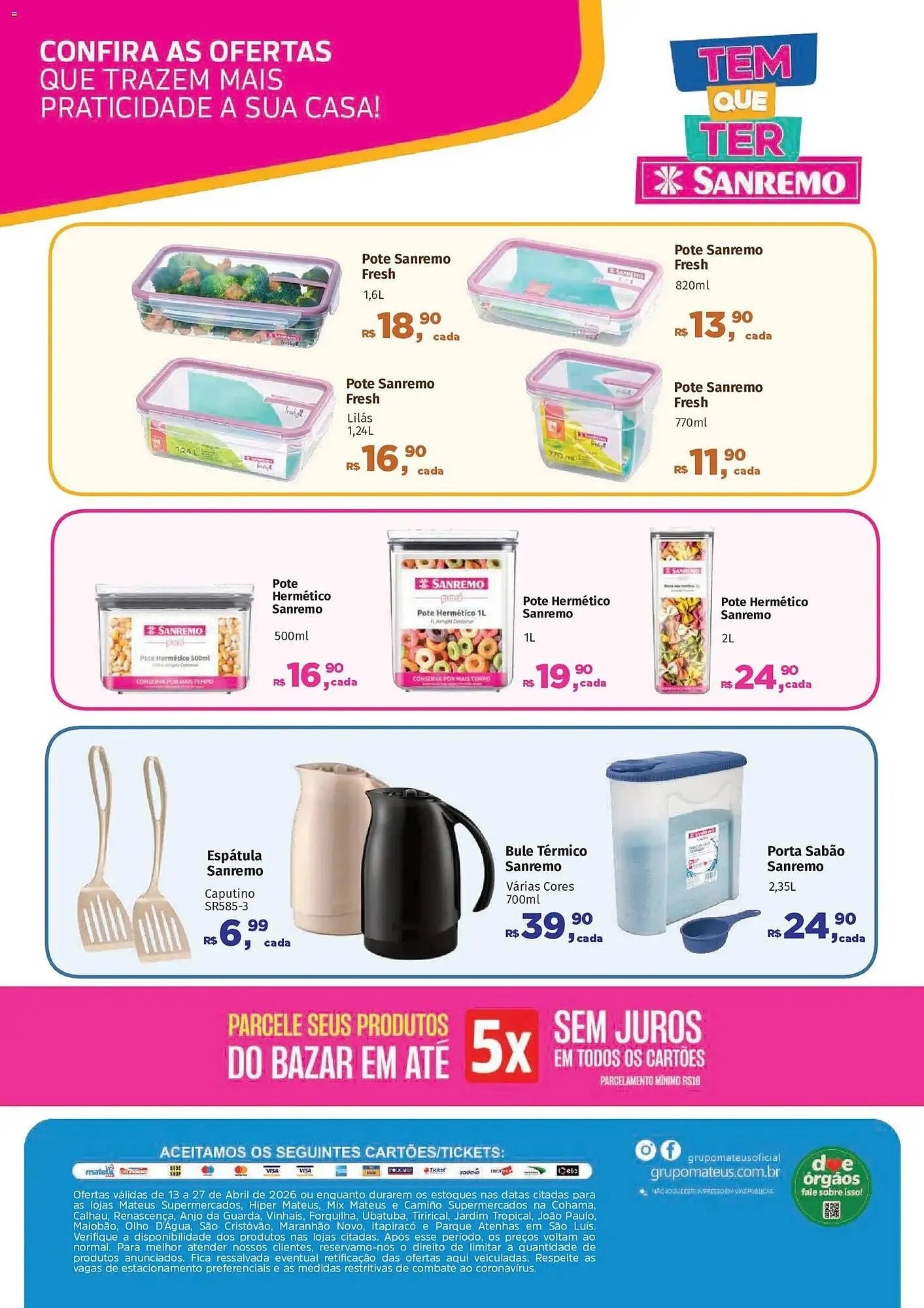 Encarte de Catálogo Supermercados Mateus 14 de abril até 28 de abril 2026 - Pagina 2
