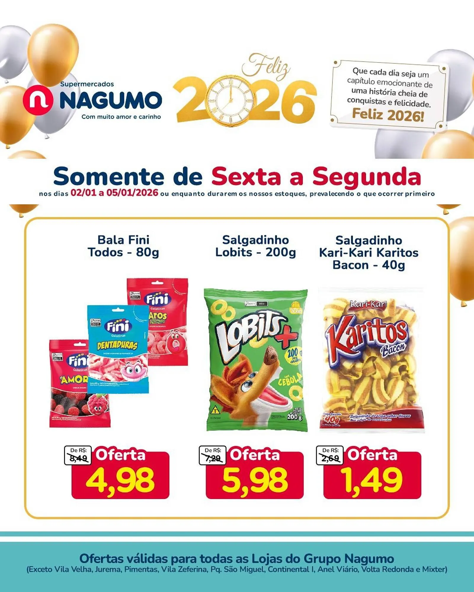 Encarte de Folheto Nagumo 2 de janeiro até 5 de janeiro 2026 - Pagina 1