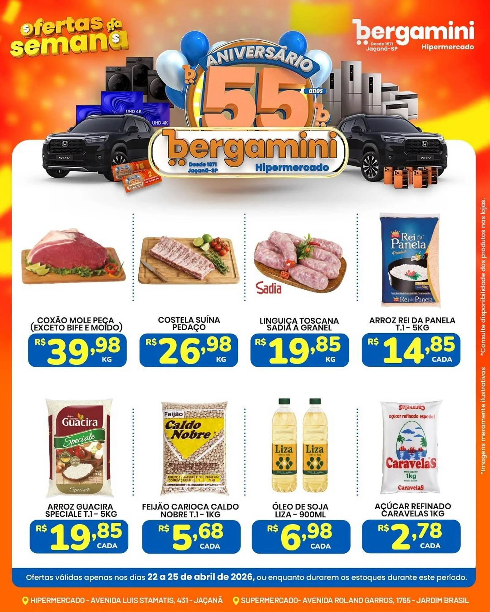 Encarte de Catálogo Supermercado Bergamini 22 de abril até 25 de abril 2026 - Pagina 1