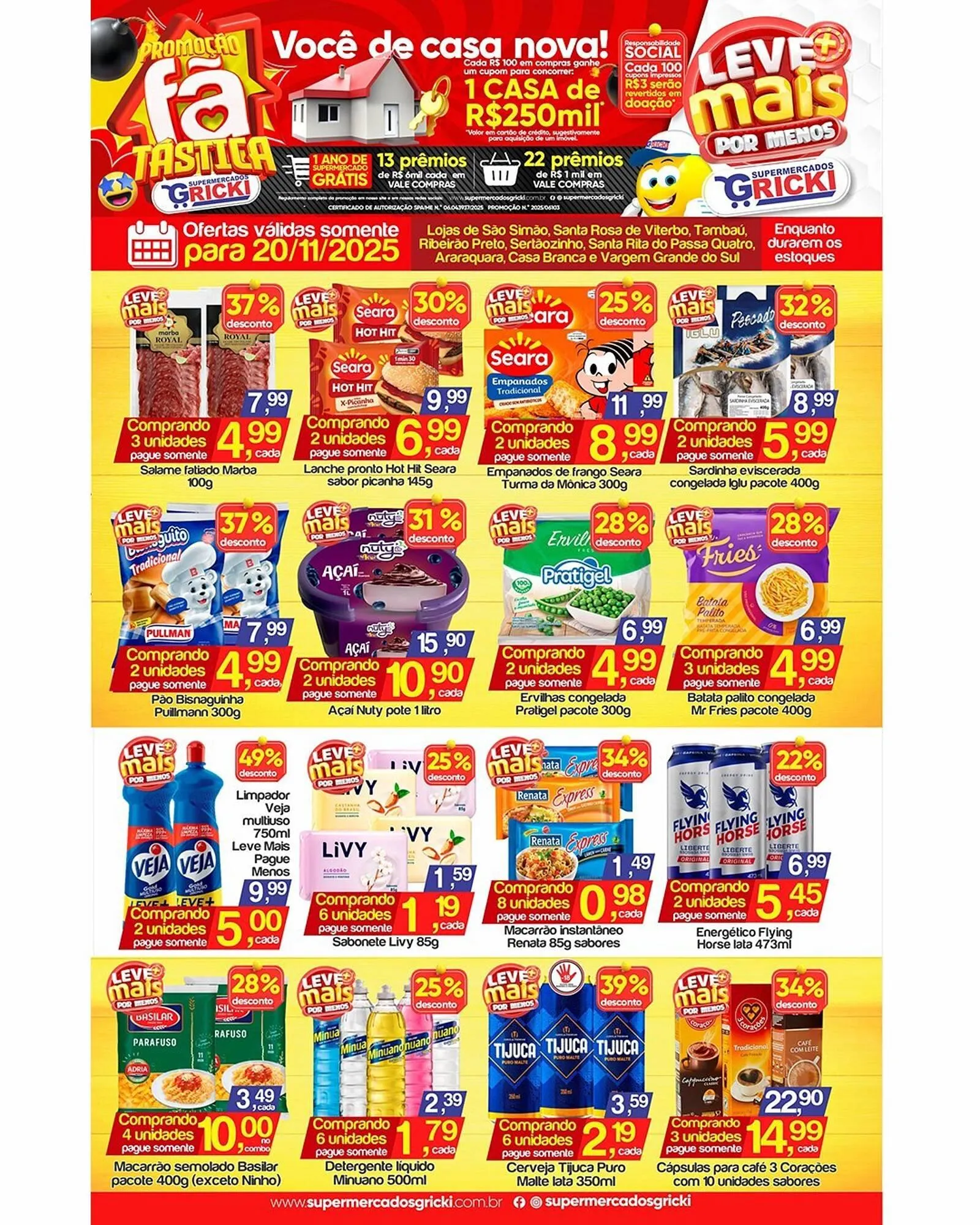 Encarte de Catálogo Supermercados Gricki 19 de novembro até 20 de novembro 2025 - Pagina 1