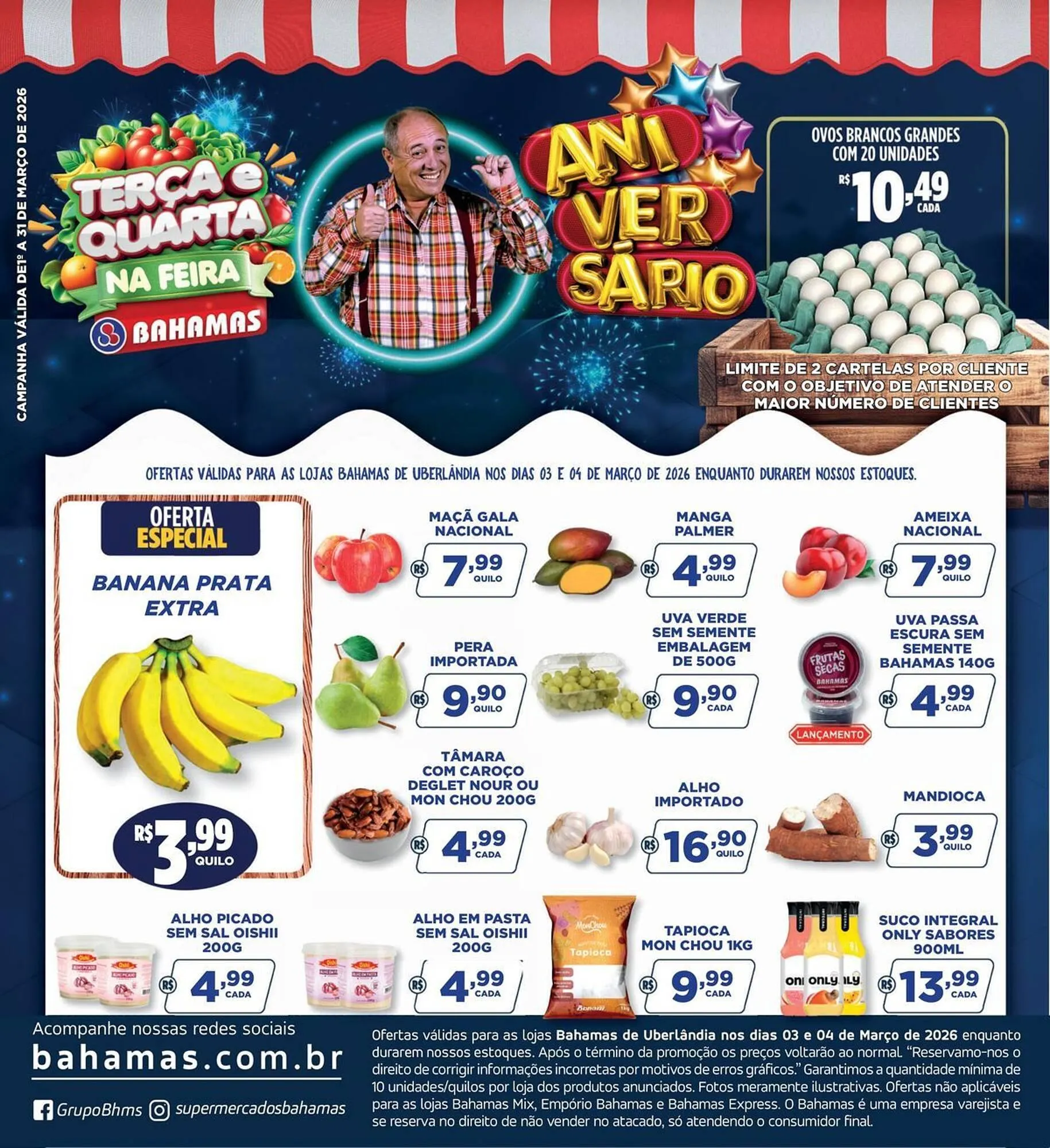 Encarte de Catálogo Bahamas Supermercados 3 de março até 4 de março 2026 - Pagina 1