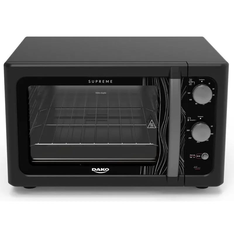 Forno de Mesa Elétrico Dako, Com Grill Dourador, 44 Litros, Preto - Supreme