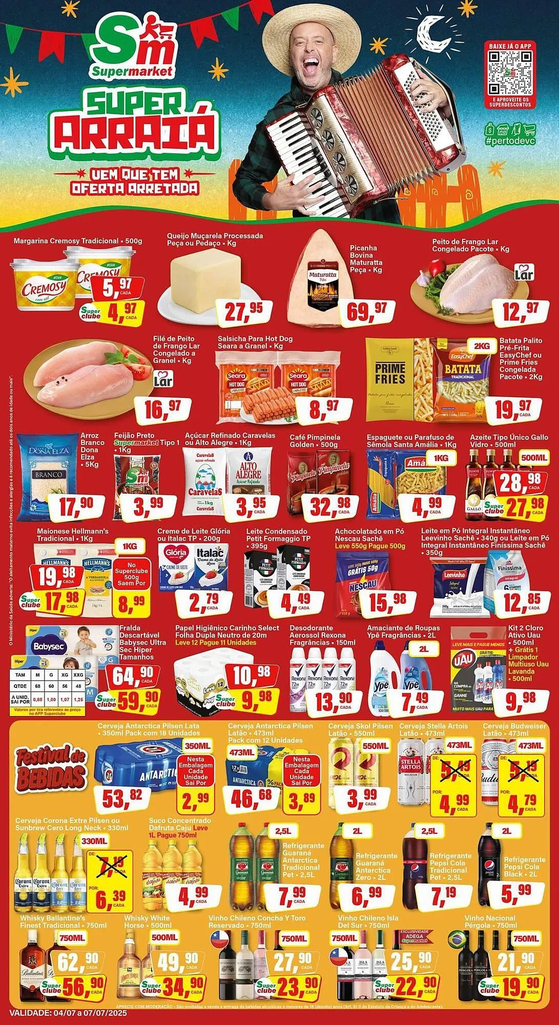 Encarte de Catálogo Rede Supermarket 4 de julho até 7 de julho 2025 - Pagina 1