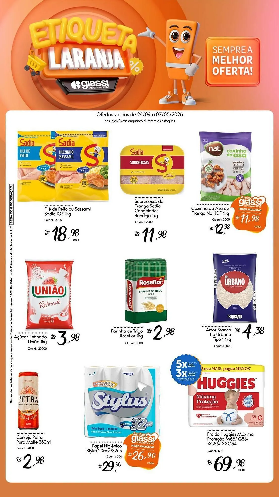 Encarte de Encarte Giassi Supermercados 24 de abril até 7 de maio 2026 - Pagina 1