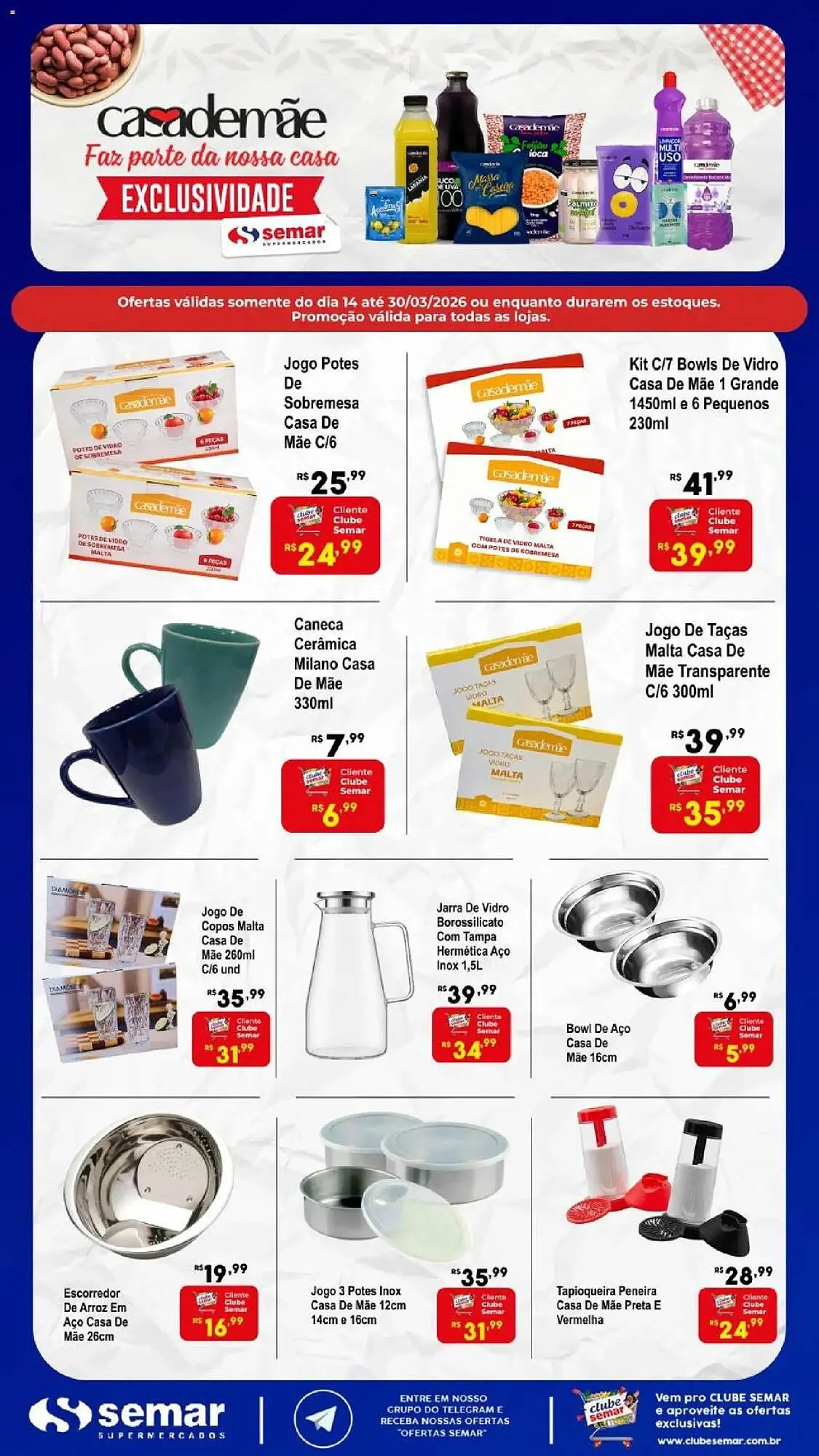 Encarte de Folheto Semar Supermercado 14 de março até 31 de março 2026 - Pagina 1