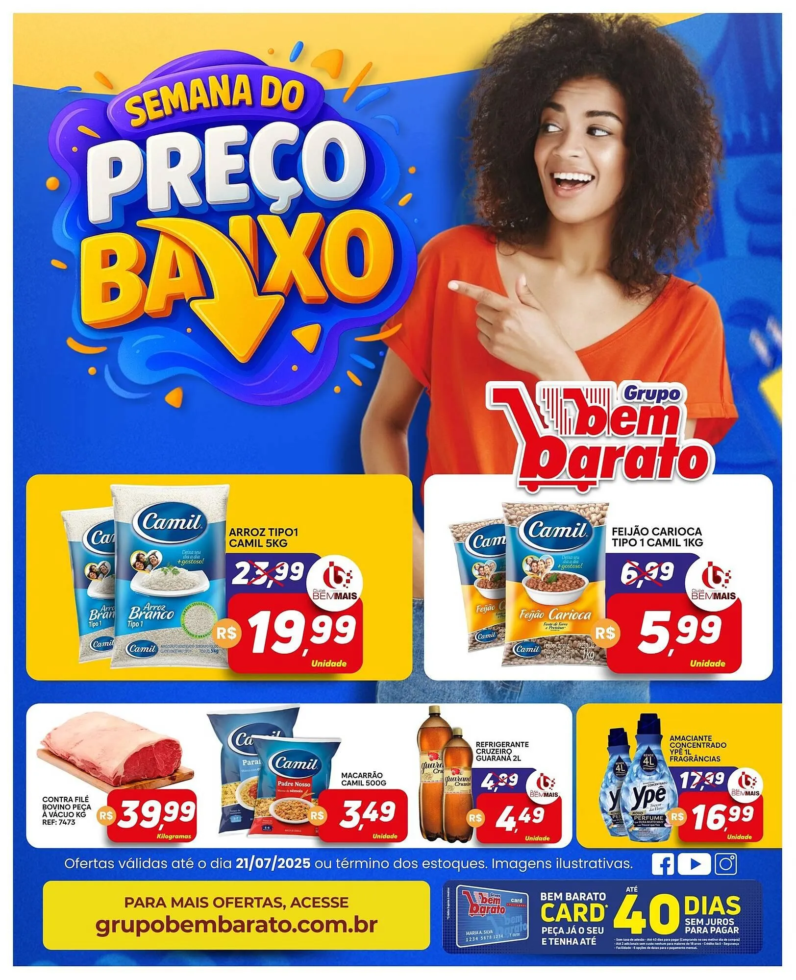 Encarte de Catálogo Supermercado Bem Barato 15 de julho até 22 de julho 2025 - Pagina 1